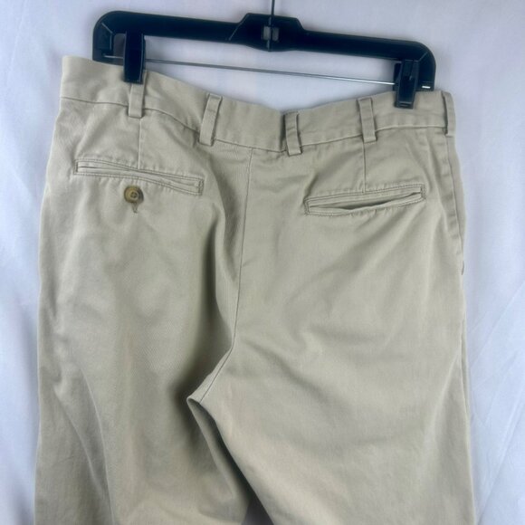 Bills Khakis Pants Men 33x32 Brown Tan Chino100% Cotton Flat Front Classic Work - Picture 5 of 9